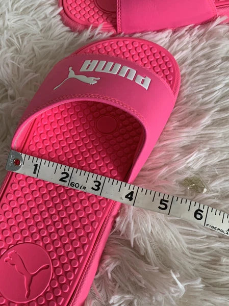 Women’s Slides Size 9 PUMA Cool Cat Knockout Style: 371013-12 Pink White