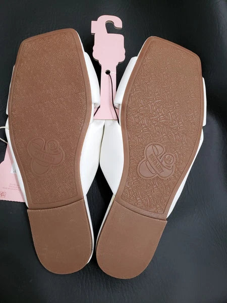 SAM & LIBBY Women's Tallulah Slide Sandals Shoes Size US 8.5 White NEW