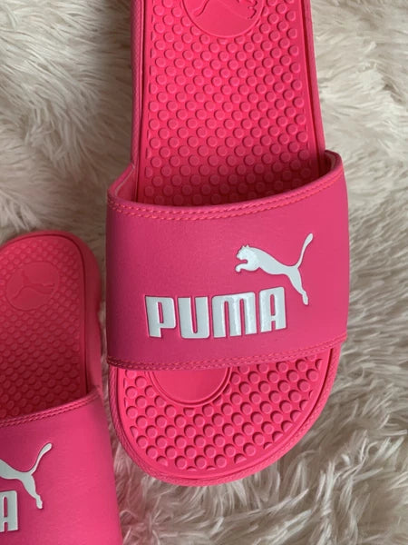 Women’s Slides Size 9 PUMA Cool Cat Knockout Style: 371013-12 Pink White