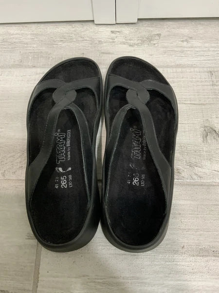 Tatami By Birkenstock Women’s 10 US/ 41 EU Black Leather Cross Strap Sandals