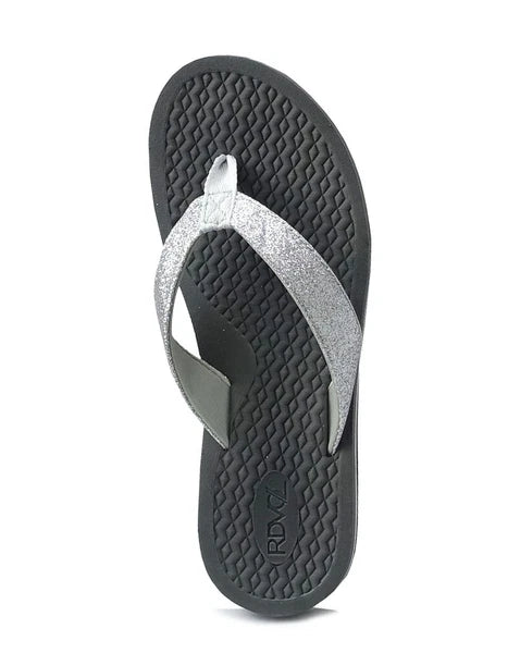 New Women's RDVOL Casual Beach Flip Flops Braided Sandals Glitter Fashion Shoe