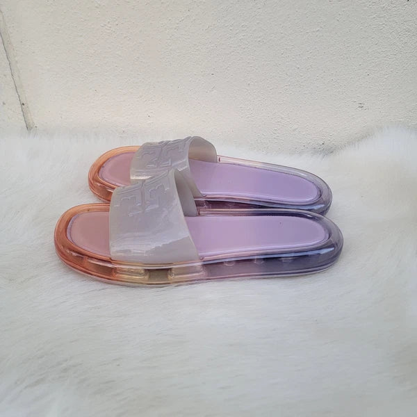 Tory Burch Bubble Jelly Slide Sandals in Spring Lavender Women Size 8B