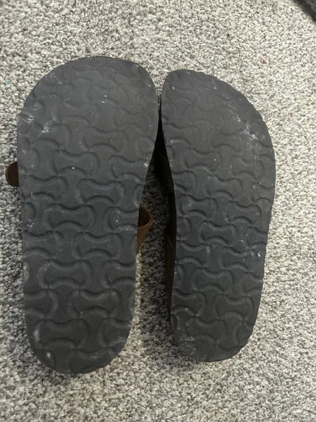 Leather Birk Style Sandals Women’s SZ 8 Brown Summer Vacation Travel Wear