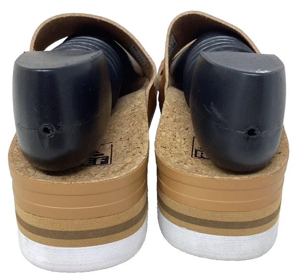 Reef Women's Cushion Vista Hi Comfort Slide Sandals Brown/Cork Size:10 121G