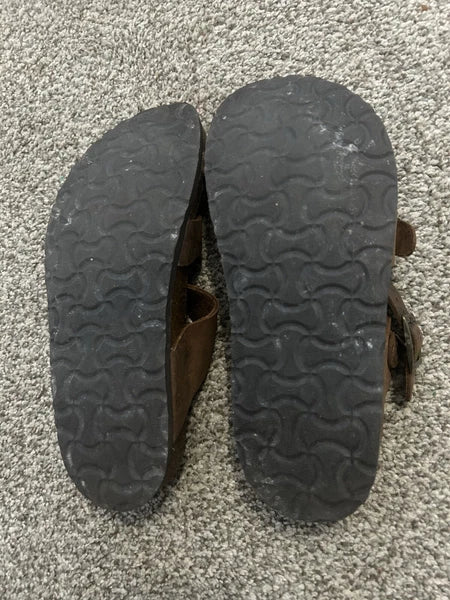 Leather Birk Style Sandals Women’s SZ 8 Brown Summer Vacation Travel Wear