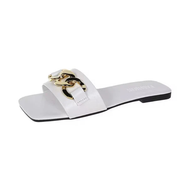 Ladies Womens Flat Slip On Fashion Slides Mules Sliders Summer Beach Sandals