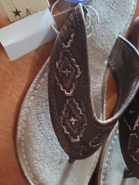 Roper Womens Leather Indian Style New Sandals Sz 7 Nwt Free Shipping