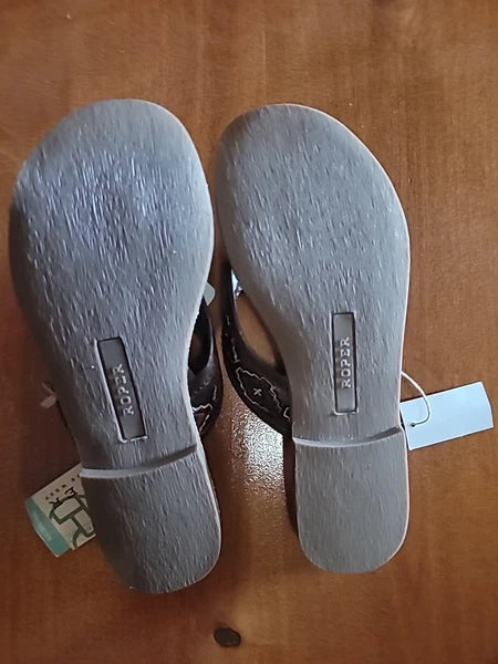 Roper Womens Leather Indian Style New Sandals Sz 7 Nwt Free Shipping