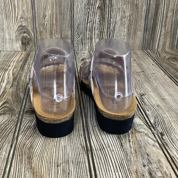 Naot Womens Size 36-5 US Susan Wedge Slide Sandals Metallic Rhinestones Leather