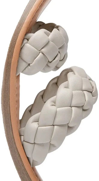 KOLILI Womens Flat Slide Sandals, Summer Fashion Comfy Style - Size 8.5 - Beige