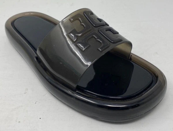 NIB TORY BURCH $188 BLACK BUBBLE JELLY SLIDE SANDAL/Sz 9 39 EU Style 85010