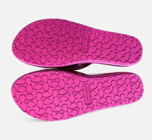 VINTAGE COACH (new) Style: A8675 Jolie hot pink signature pattern sandals