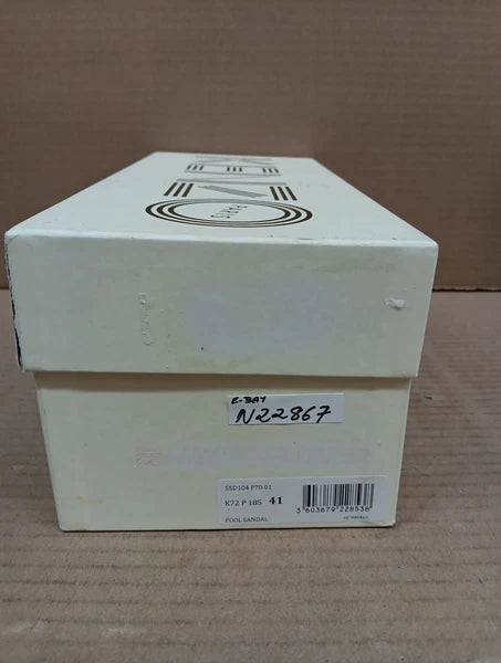 Kenzo Pool Sandal Women Slides Style- K72p185, White/black,  Eur Sz 41, Sz 10.5