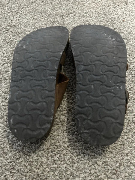 Leather Birk Style Sandals Women’s SZ 8 Brown Summer Vacation Travel Wear