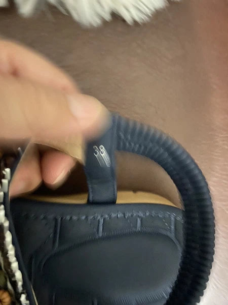 New Aomigoct Sandals Women Flat Dressy Summer size 38 /8 Navy blue Blue