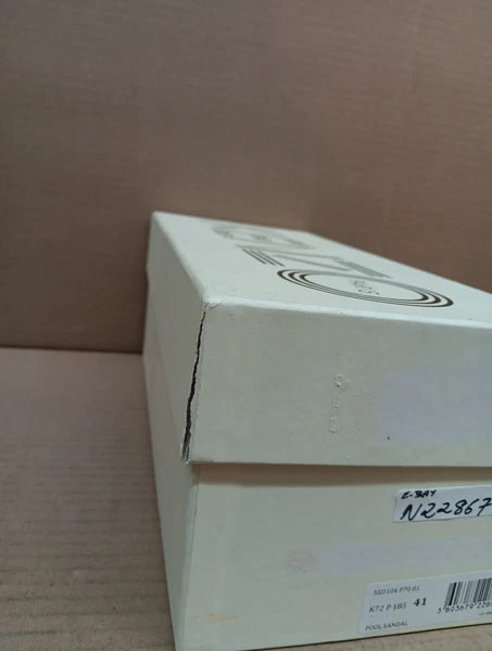 Kenzo Pool Sandal Women Slides Style- K72p185, White/black,  Eur Sz 41, Sz 10.5