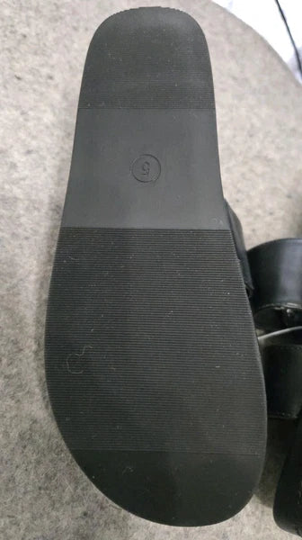 NWT Women's Haisley Wedge Heel Platform Sandals - A New Day, Black Size 5 Boho