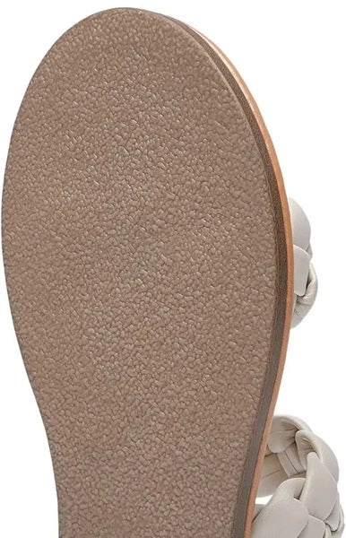 KOLILI Womens Flat Slide Sandals, Summer Fashion Comfy Style - Size 8.5 - Beige