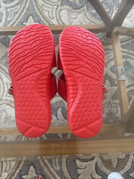 New KuaiLu Women’s Fashion Orthotic Slides Lightweight Athletic Red Size 7