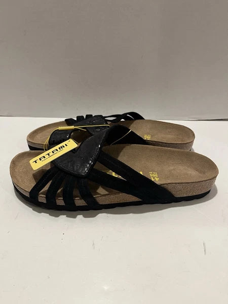 NWT Birkenstock Tatami Black Strappy Sandals Slides Women’s EU 41 US 10