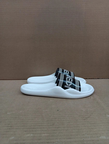 Kenzo Pool Sandal Women Slides Style- K72p185, White/black,  Eur Sz 41, Sz 10.5