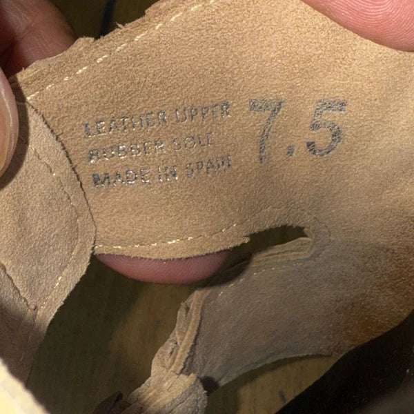 Yokono Gold Woven Leather Adjustable Buckle Slides Sandals Size 7.5