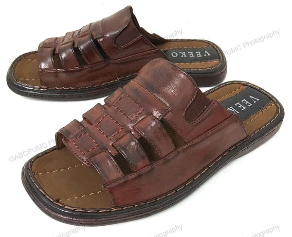 NIB Men's Slides Sandals Open Toe Casual Fisherman Fashion Slippers Shoes Sizes