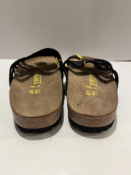 NWT Birkenstock Tatami Black Strappy Sandals Slides Women’s EU 41 US 10
