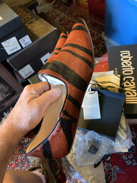 Roberto Cavalli Sandal Size 11 US Zebra Style $675.00 Retail