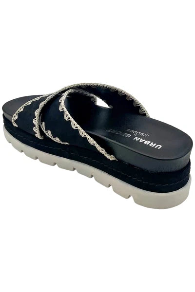 Urban Sport Women's Beck Fashion Footbed Sandal Black