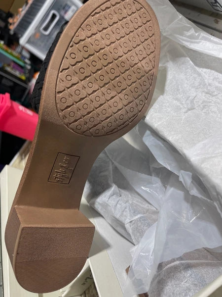 Style & Co Women Block Heel Slide Sandals Cassandraa Size US 9M Black New in Box