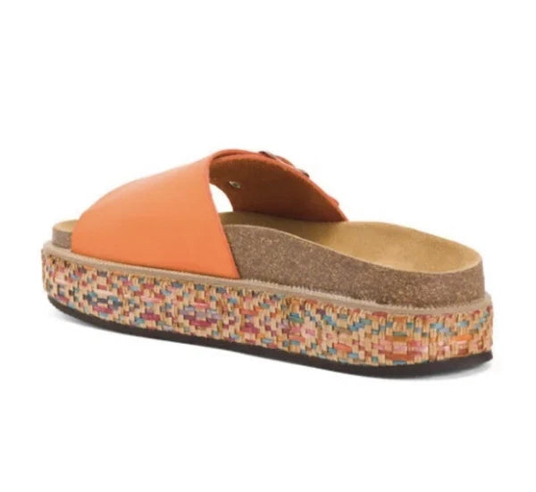 New FREE PEOPLE Caravelle Cork Footbed Platform Sandal 8.5 Boho Shoes Tiger Lily