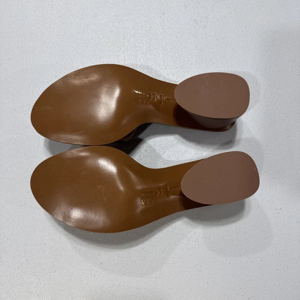 Mercedes Castillo Olga Women’s Sandals Size US 10 EU 40 Walnut Silk Nappa