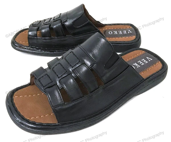 NIB Men's Slides Sandals Open Toe Casual Fisherman Fashion Slippers Shoes Sizes