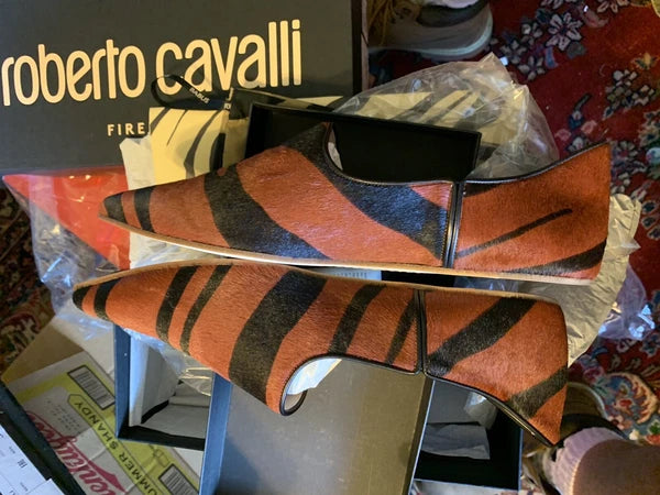Roberto Cavalli Sandal Size 11 US Zebra Style $675.00 Retail