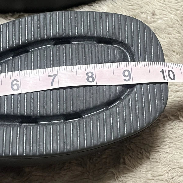 Sole Mates Black Slip On Platform Wedge Slides Sandals Womens Size 6