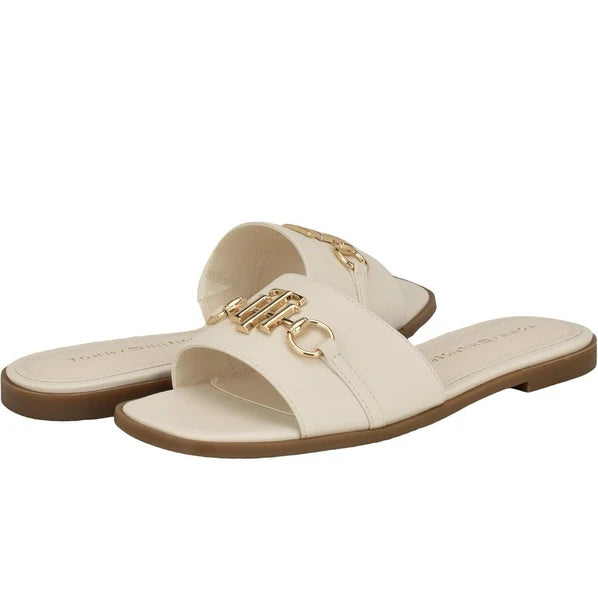 Tommy Hilfiger Women's Pipper Flat Sandal Ivory