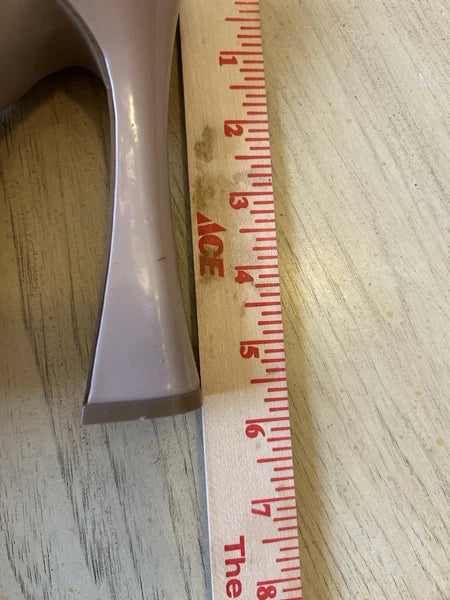 VTG Steve Madden Platforms Y2K Style Clear Nude Heels Chunky Retro Zayne Size 7