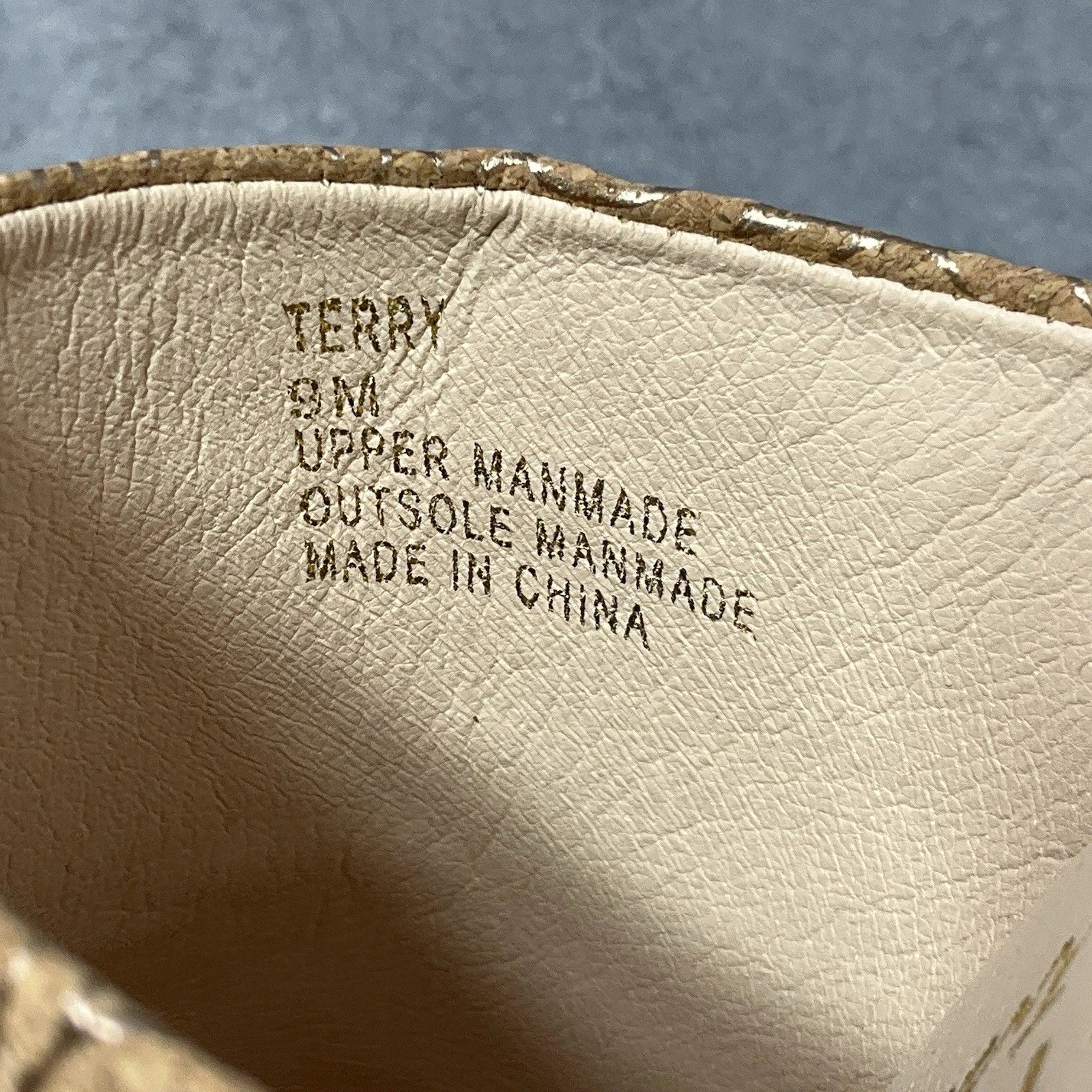 Beach By Matisse Wedge Sandal Platform Slide Size 9 Gold Floral Cork Open Toe