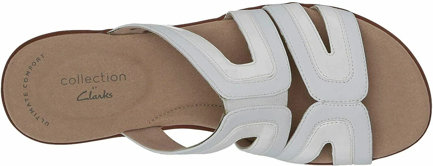 Clark's Collection Sandals Womens Ada Lilah Slip-On OrthoLite Comfort Retail $90