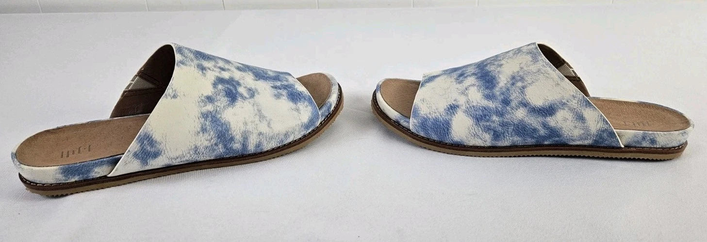 J Jill Size 10 Molded Blue & White Sandals  Style # SHU244041 NWOB