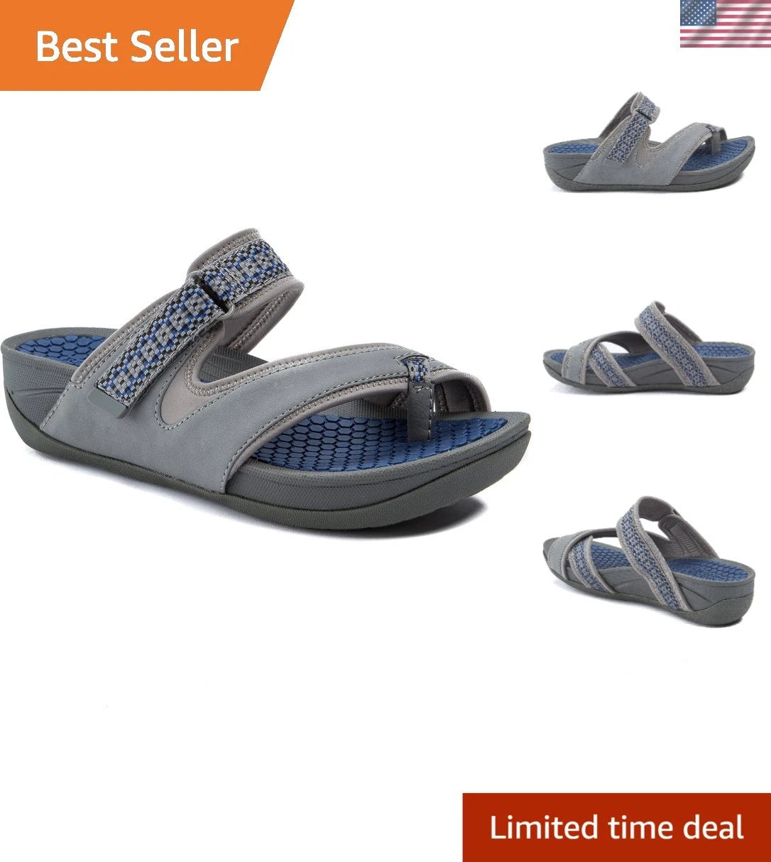 Fashionable Women's Mule Sandals with Asymmetrical Toe Strap & All-Day Comfort