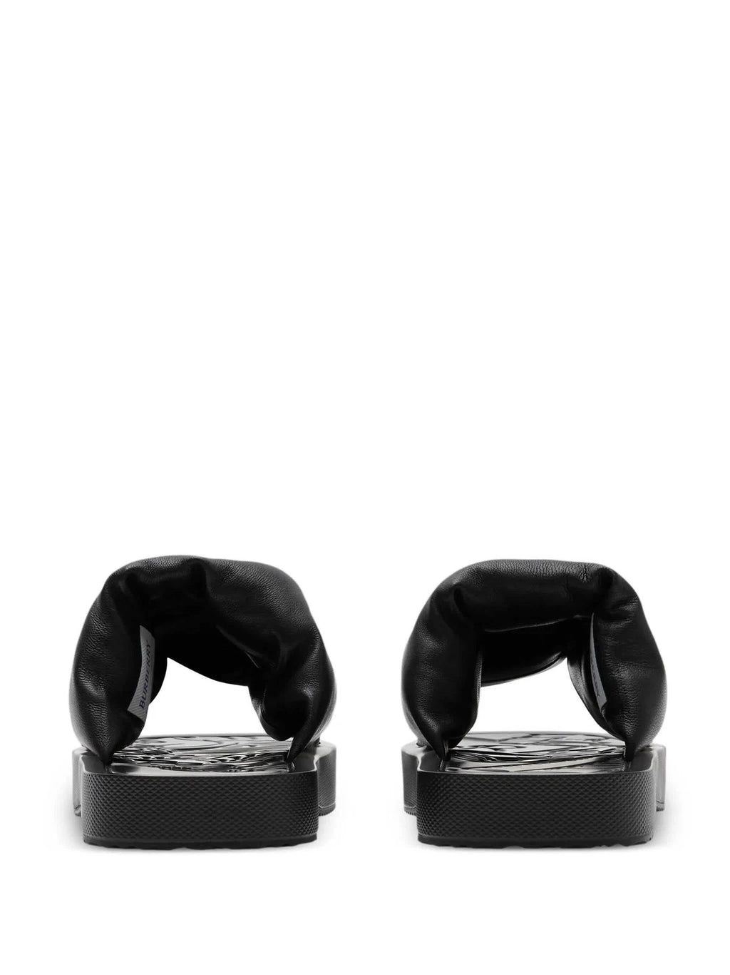 Burberry EKD Slab Leather Slides, Brand Size 36 ( US Size 6 )
