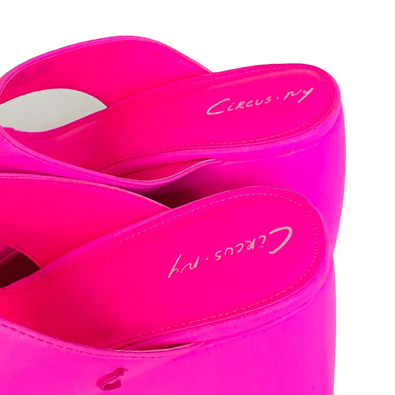 Bright pink platform flip flops sandals 8.5 CIRCUS SAM EDELMAN shoes Y2K style