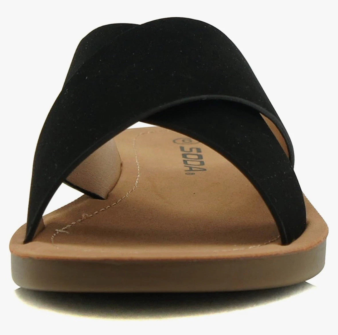 Black Slide Sandals sz 6 spring summer boho folk indie quiet luxury Classic NEW