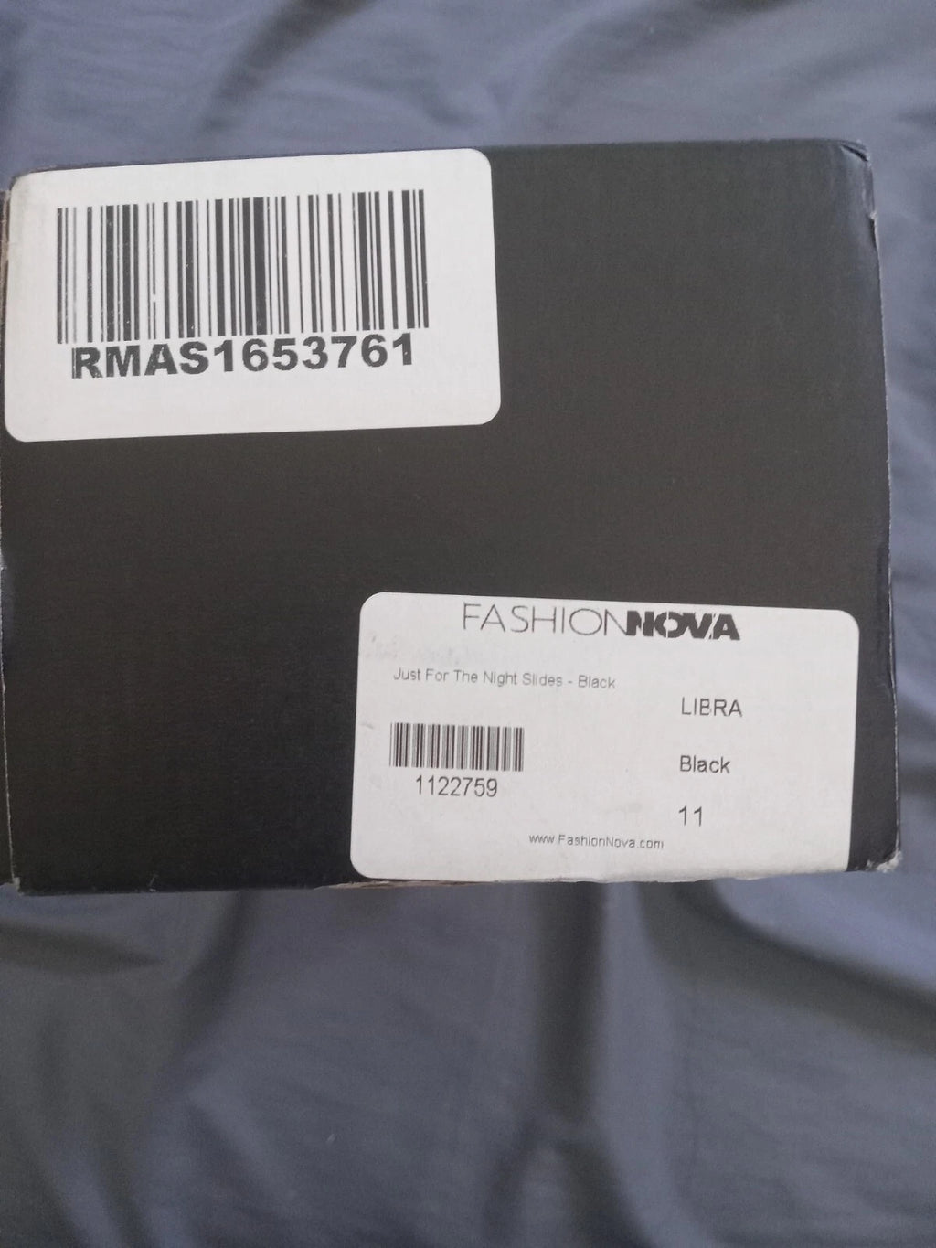 Fashion Nova Night Slides Black Size 11