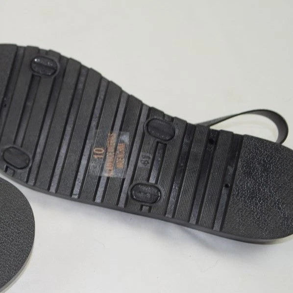 H2K Black Sparkle Fashion Sandals Bling Slides Size 10 Euro size 41 Buckle