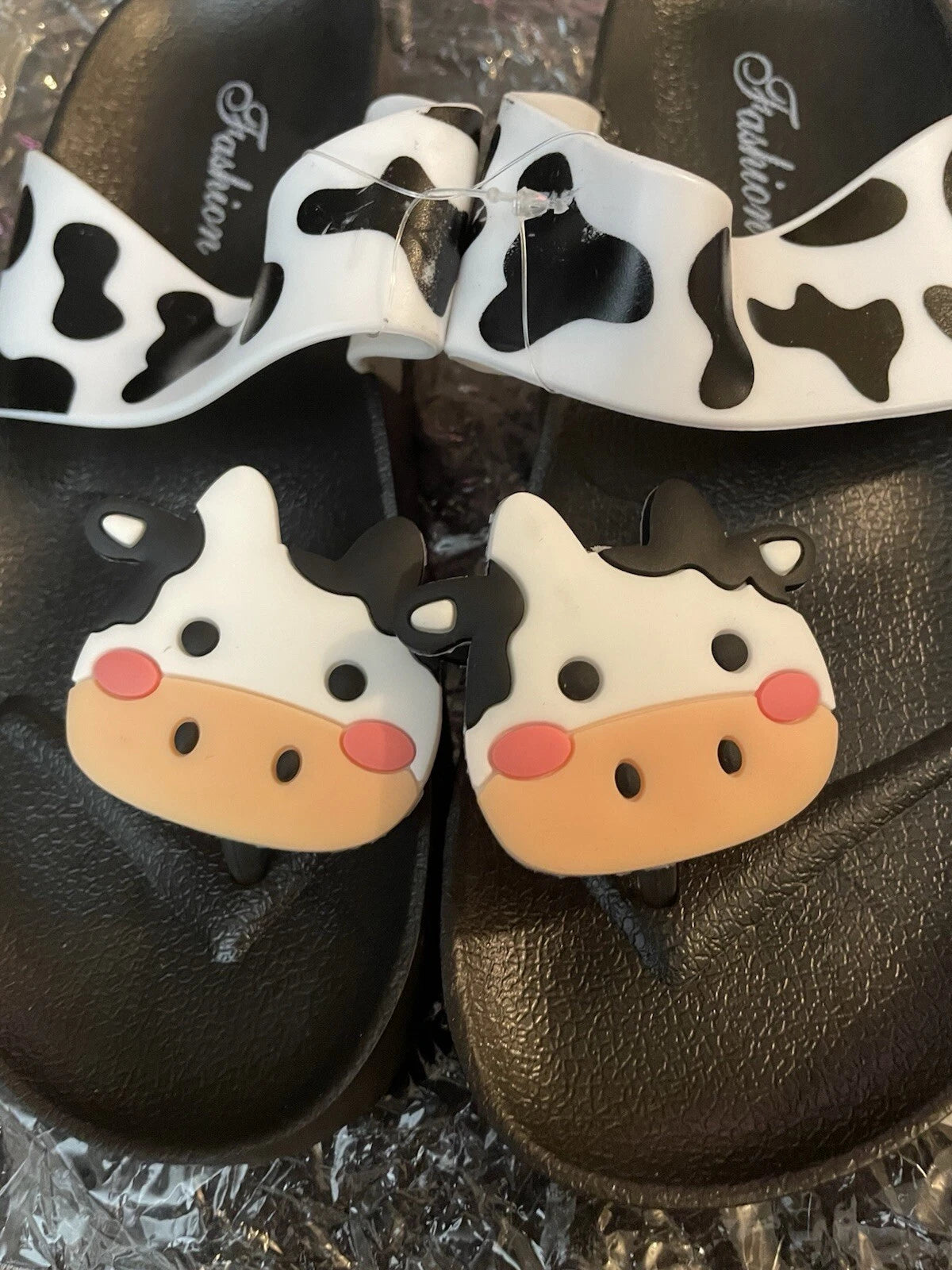 Fashion Cow Print Slides/Sandals “NWOT’s” Size:6