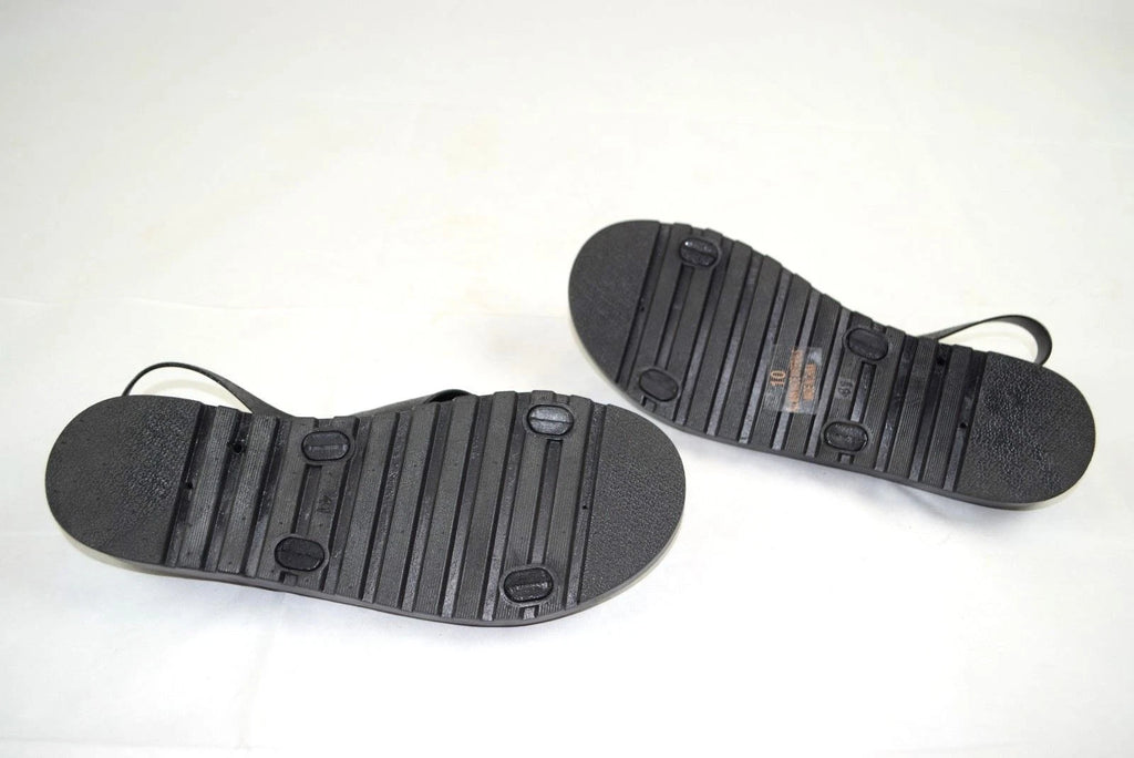 H2K Black Sparkle Fashion Sandals Bling Slides Size 10 Euro size 41 Buckle