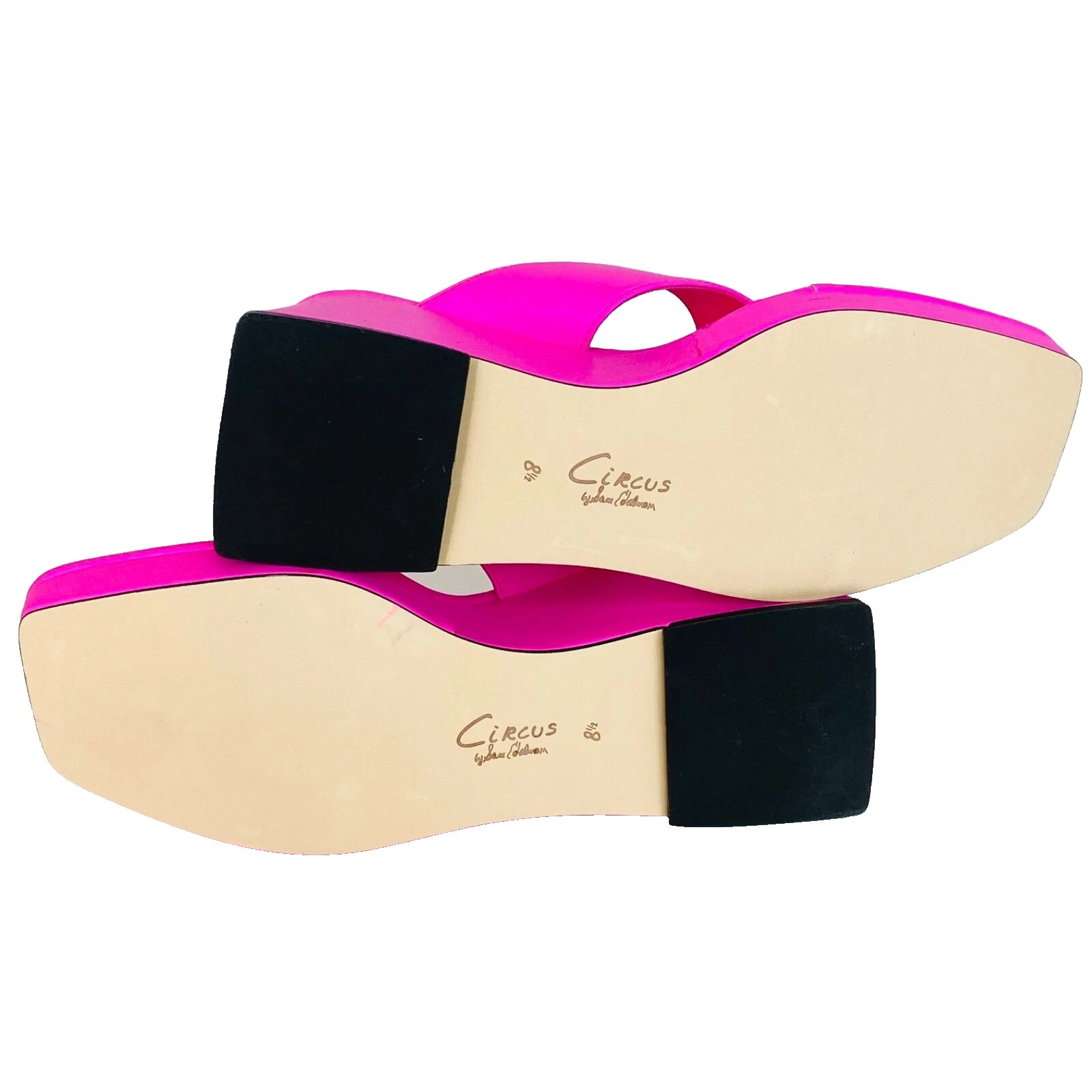 Bright pink platform flip flops sandals 8.5 CIRCUS SAM EDELMAN shoes Y2K style